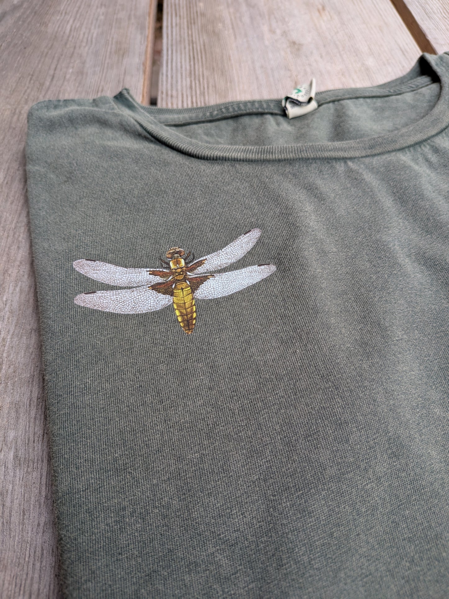 T-Shirt Damen Libelle grün polarfuchs