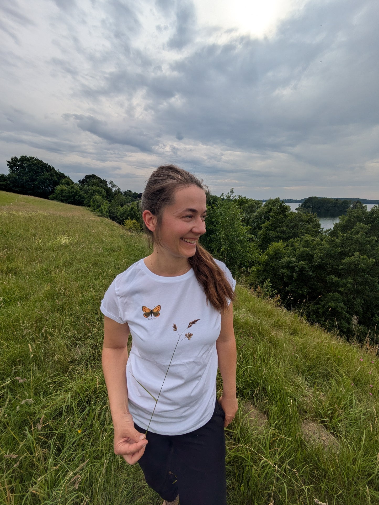 T-Shirt Damen Feuerfalter weiß Schmetterling Tagfalter polarfuchs
