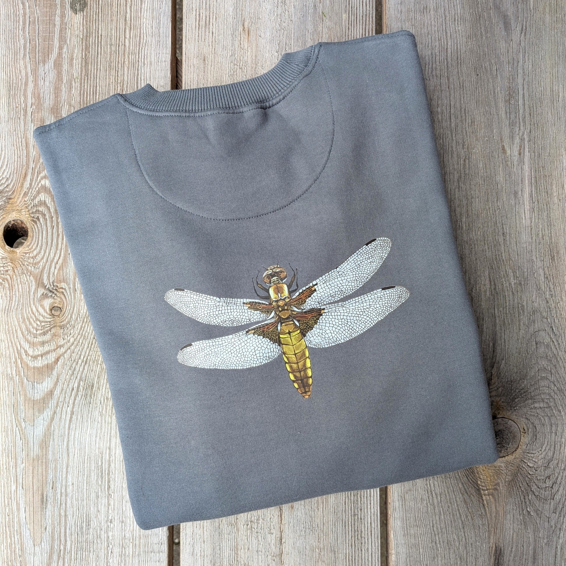 Pullover Libelle grau unisex Polarfuchs