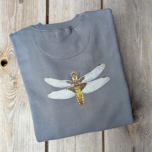 Pullover Libelle grau unisex Polarfuchs