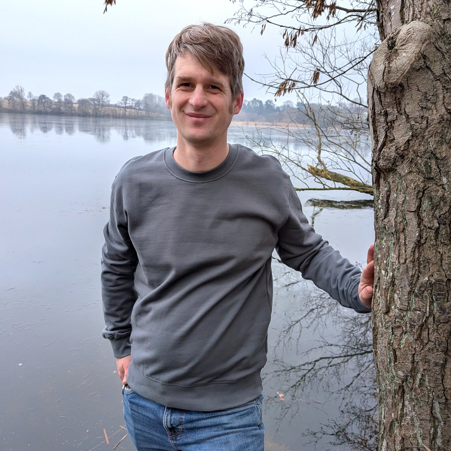 Pullover Libelle grau unisex Polarfuchs