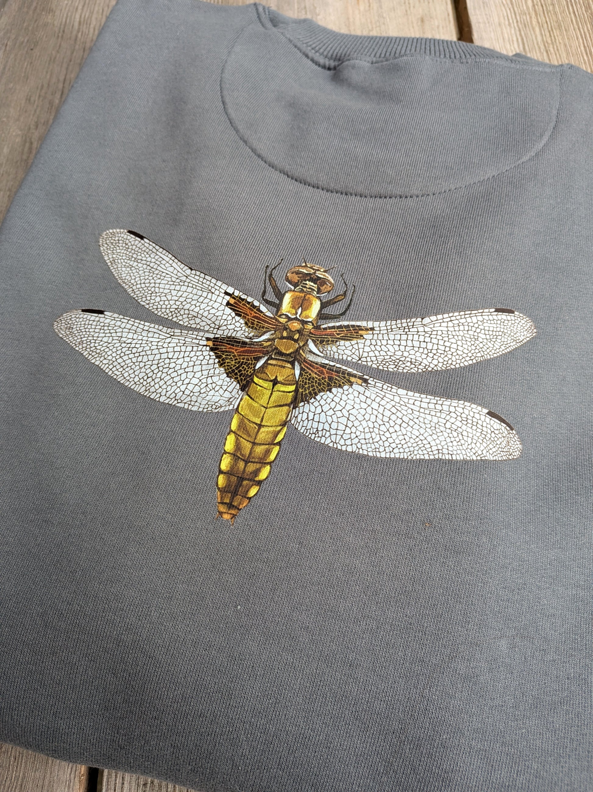 Pullover Libelle grau unisex Polarfuchs