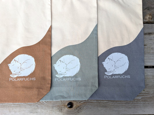 Tasche Shopper Polarfuchs gelb braun blau