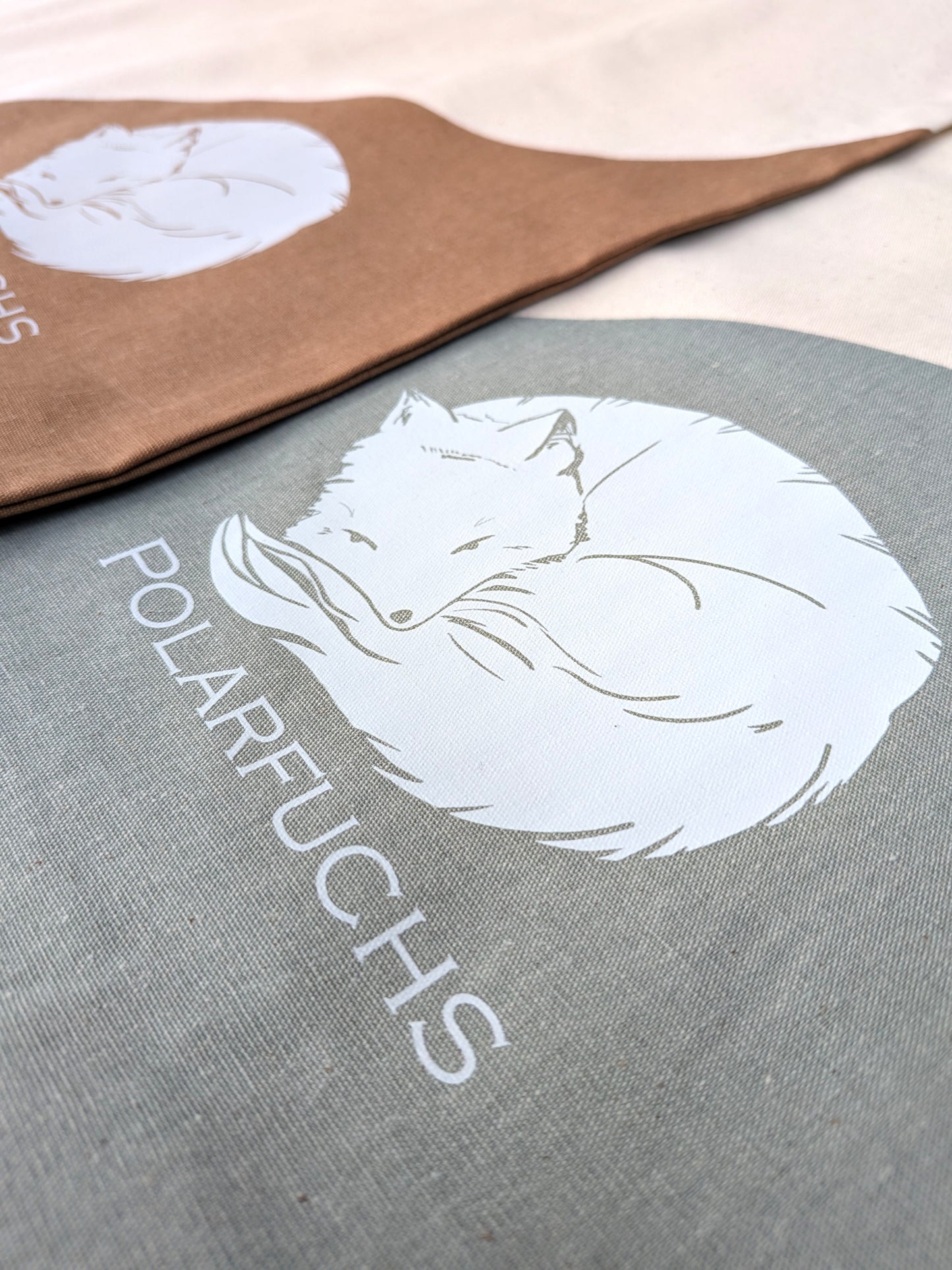 Tasche Shopper Polarfuchs gelb grün